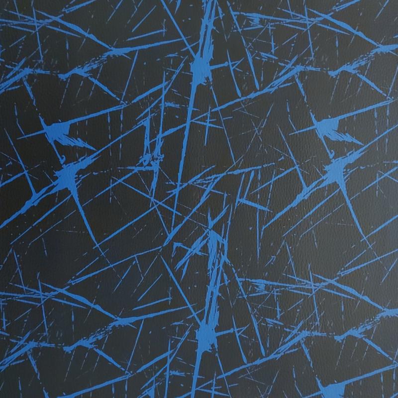 "Muster blau Kunstleder 40x40cm